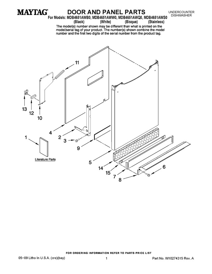 Diagram for MDB4651AWW0