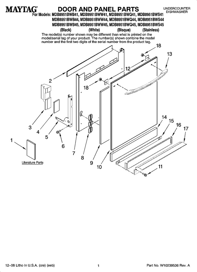 Diagram for MDB8951BWS41