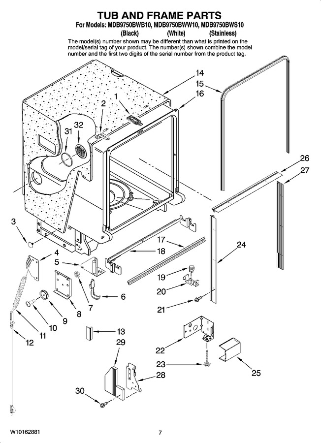 Diagram for MDB9750BWW10