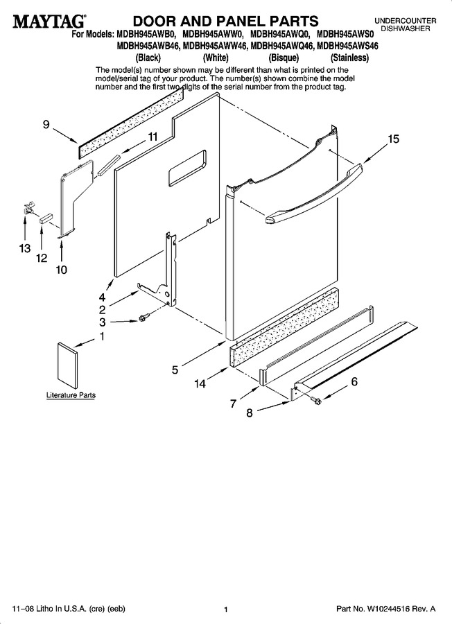Diagram for MDBH945AWB46