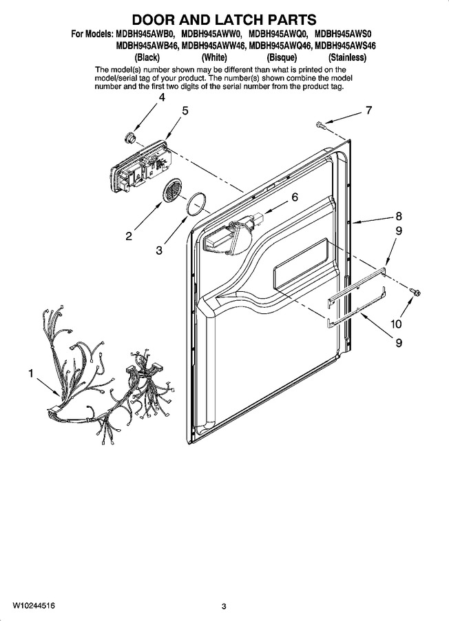 Diagram for MDBH945AWW0