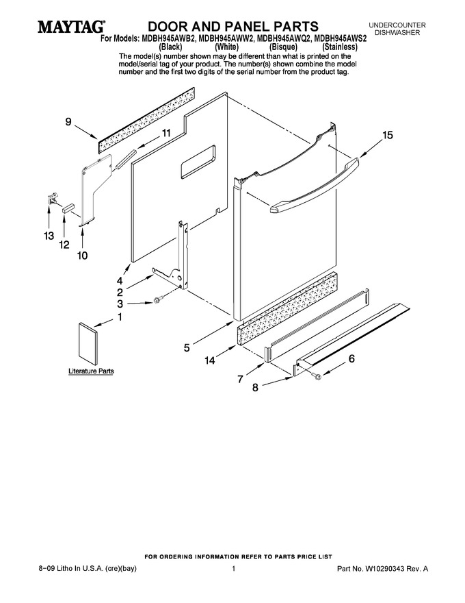 Diagram for MDBH945AWW2