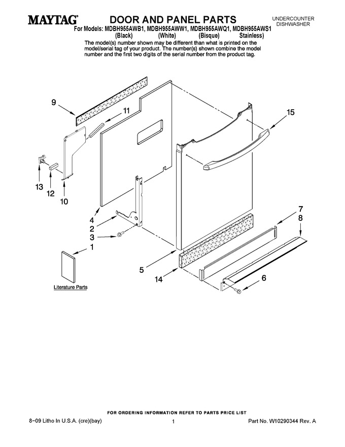Diagram for MDBH955AWB1