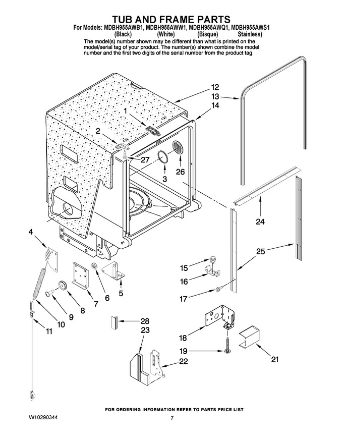Diagram for MDBH955AWS1
