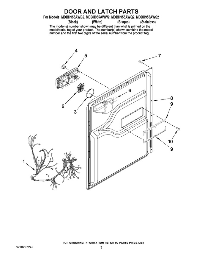 Diagram for MDBH955AWW2