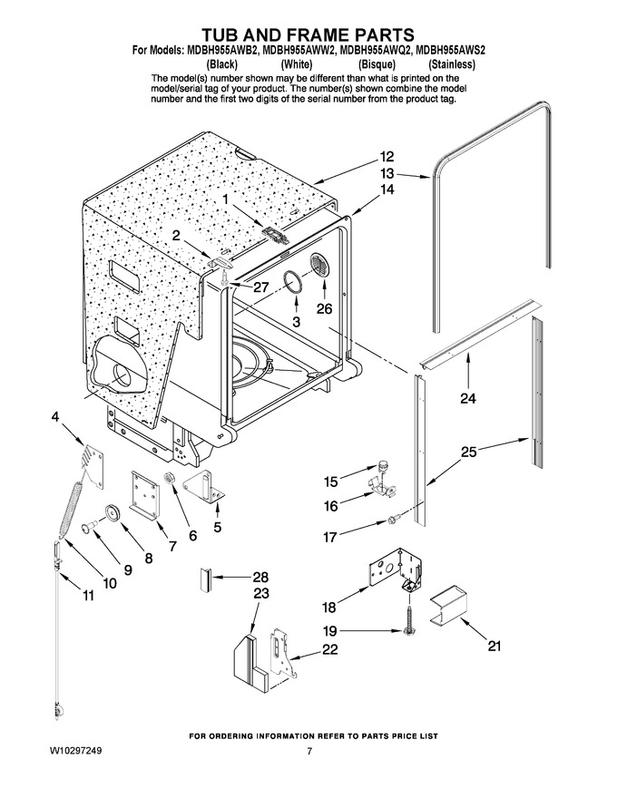 Diagram for MDBH955AWW2