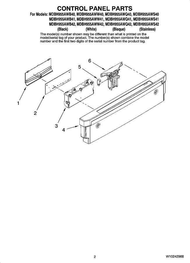 Diagram for MDBH955AWW40