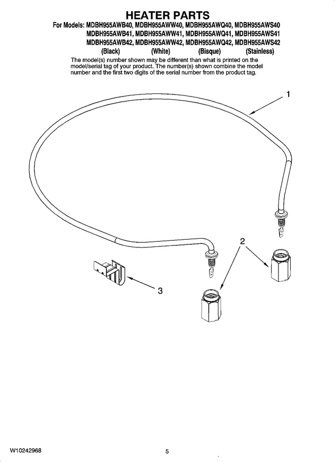 Diagram for MDBH955AWQ42