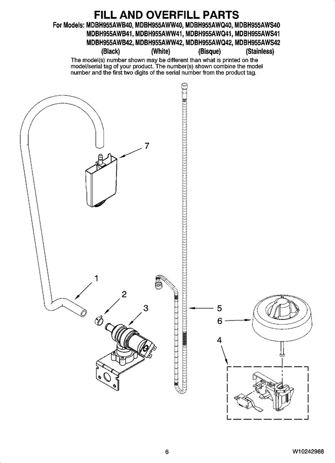 Diagram for MDBH955AWS41