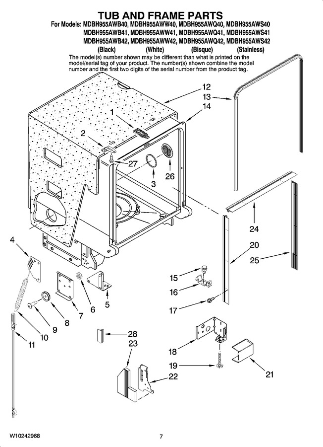 Diagram for MDBH955AWQ41
