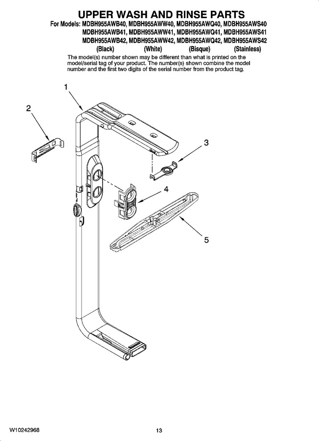 Diagram for MDBH955AWQ42