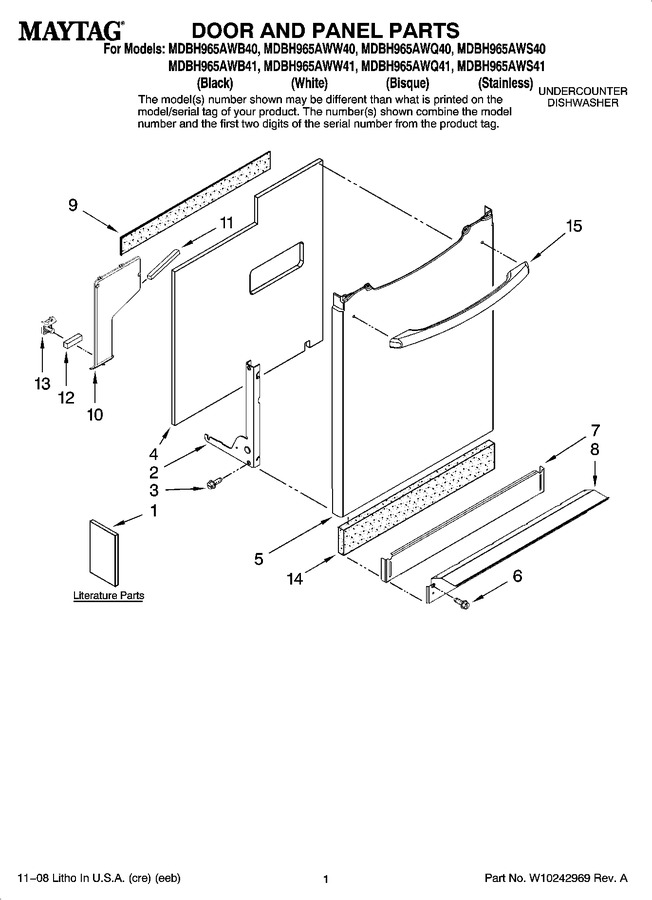 Diagram for MDBH965AWS41