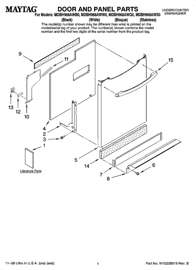 Diagram for MDBH968AWQ0