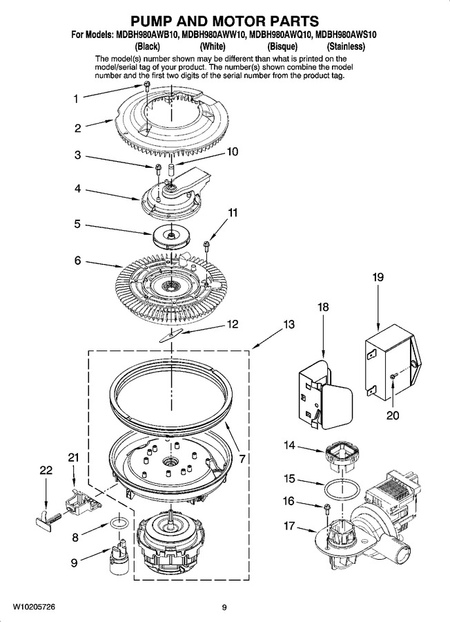 Diagram for MDBH980AWW10