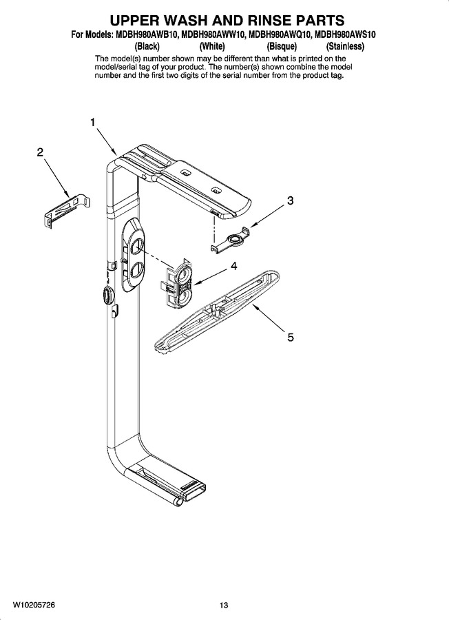 Diagram for MDBH980AWW10