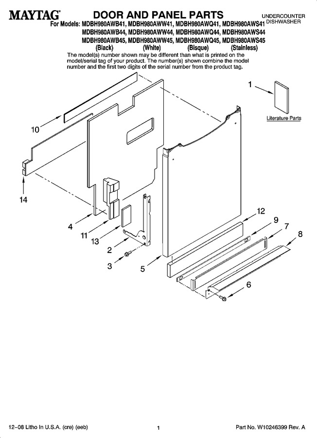 Diagram for MDBH980AWQ41