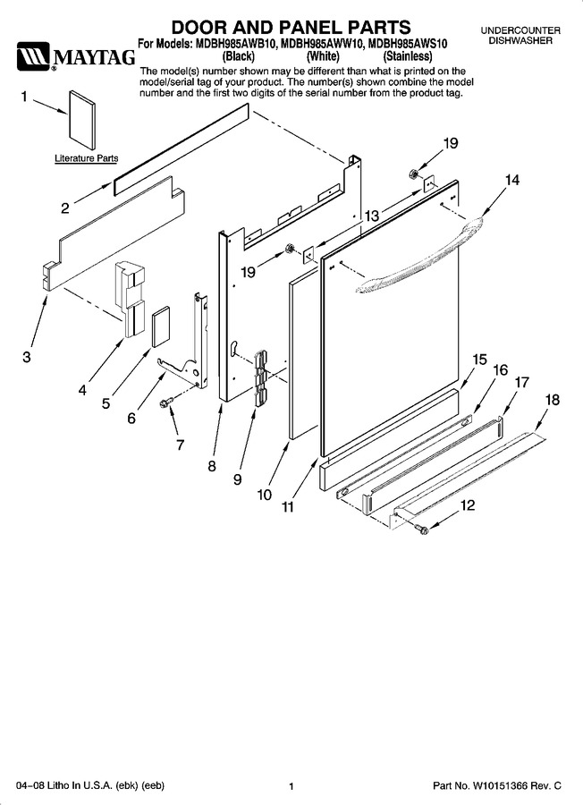 Diagram for MDBH985AWS10