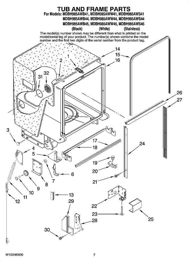 Diagram for MDBH985AWS45