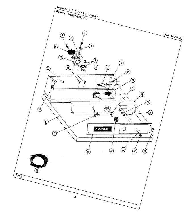Diagram for MDE26CTACW