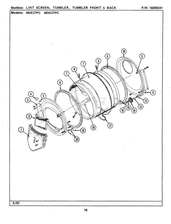 Diagram for MDE27PCADW