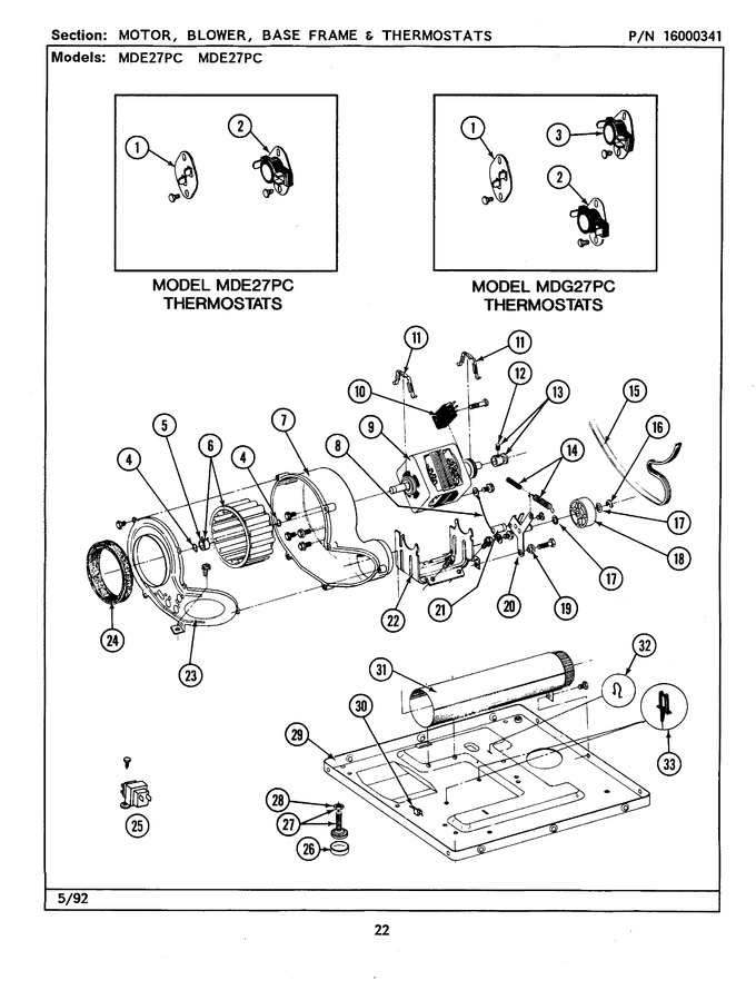 Diagram for MDE27PCADW