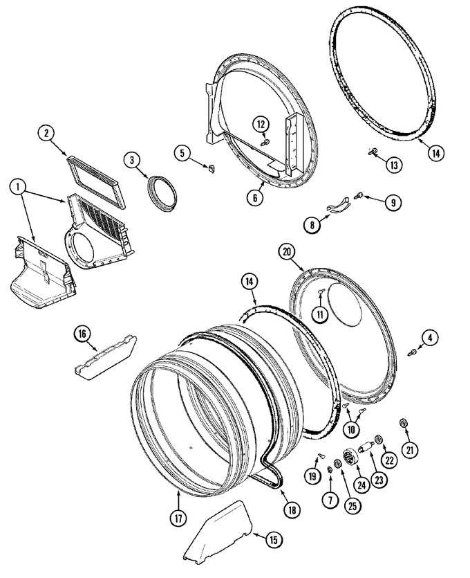 Diagram for MDG2500BWW