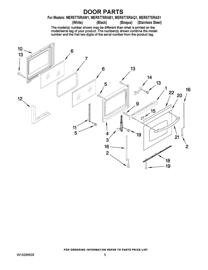 Diagram for MER5775RAW1