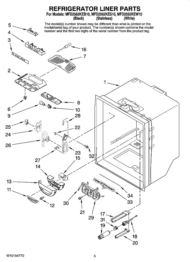 Diagram for MFD2562KEW10