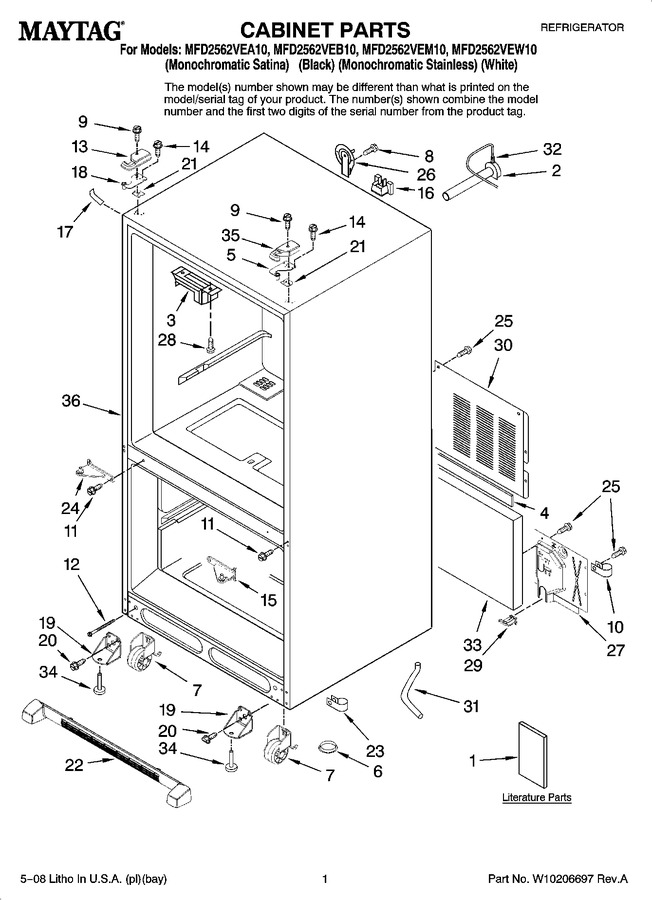 Diagram for MFD2562VEW10