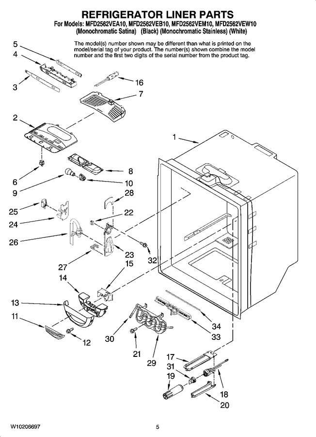 Diagram for MFD2562VEW10