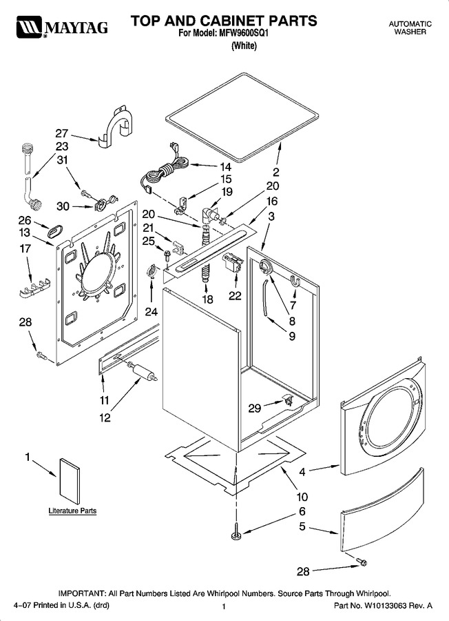Diagram for MFW9600SQ1