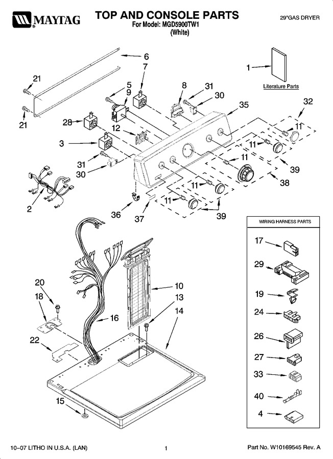 Diagram for MGD5900TW1