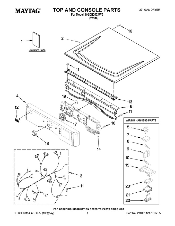 Diagram for MGDE200XW0