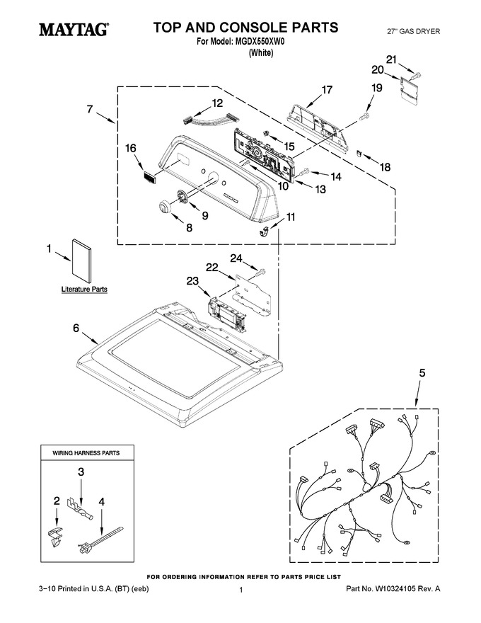 Diagram for MGDX550XW0