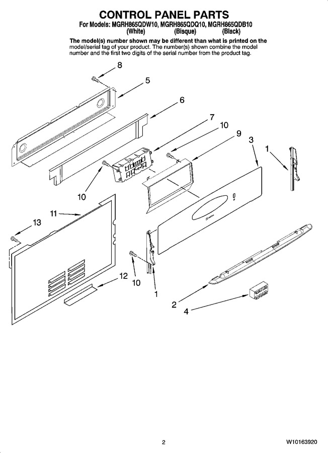 Diagram for MGRH865QDB10