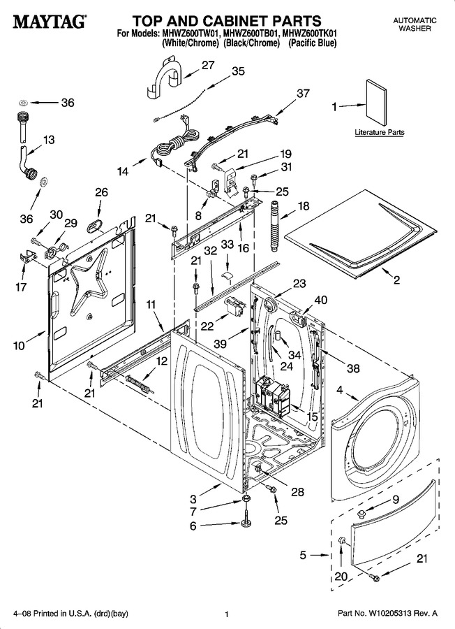 Diagram for MHWZ600TK01