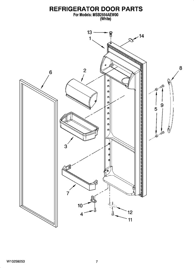 Diagram for MSB2554AEW00