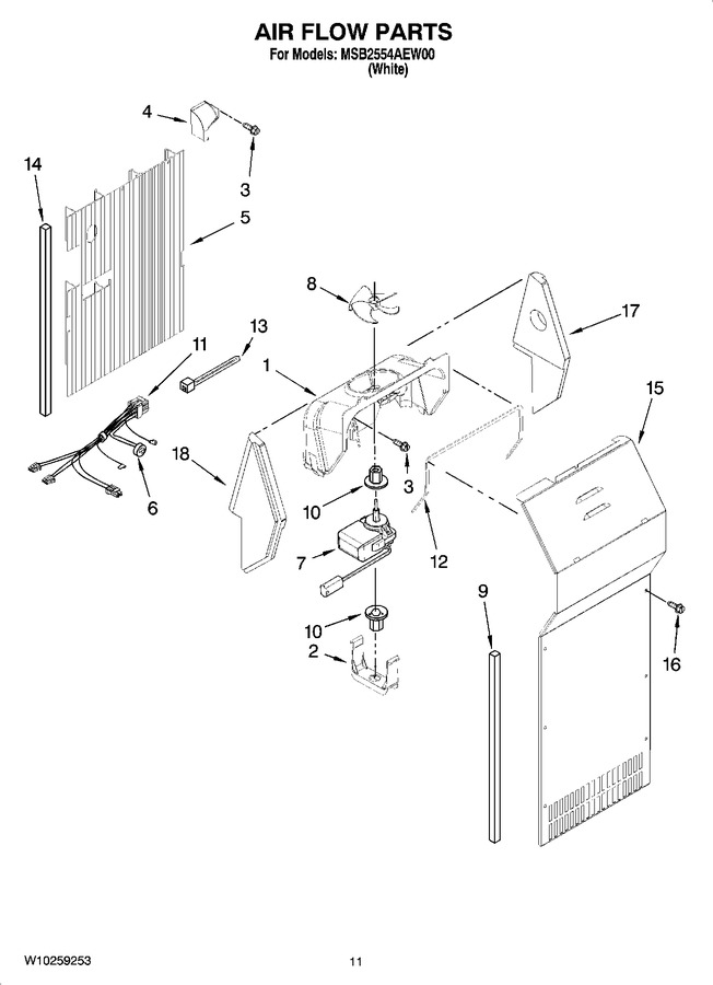 Diagram for MSB2554AEW00