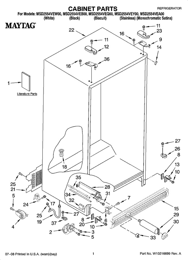 Diagram for MSD2554VEW00