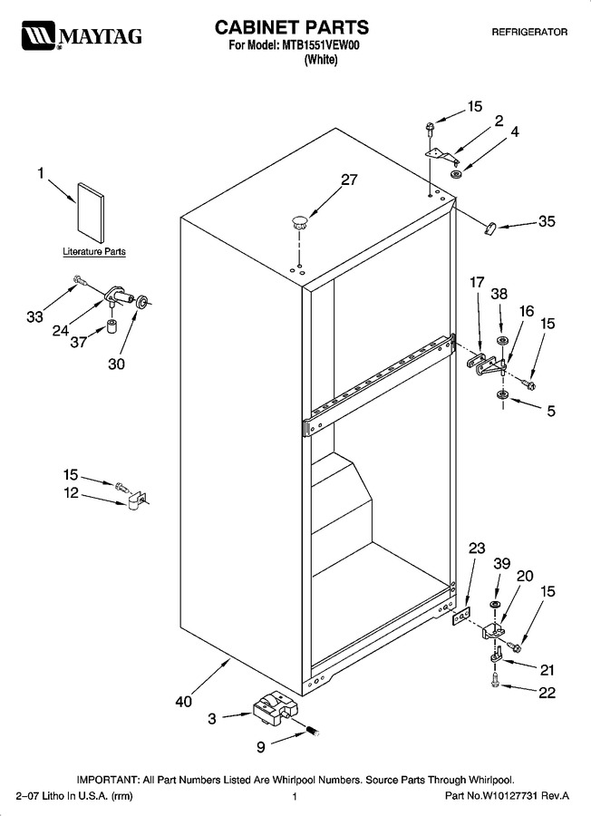 Diagram for MTB1551VEW00