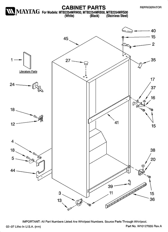 Diagram for MTB2254MRW00