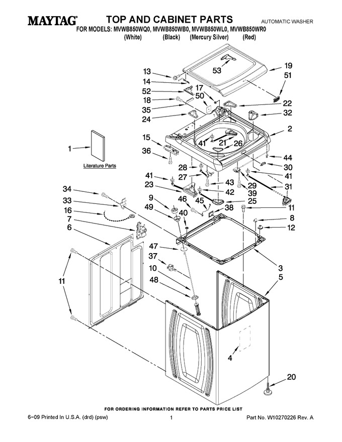 Diagram for MVWB850WL0