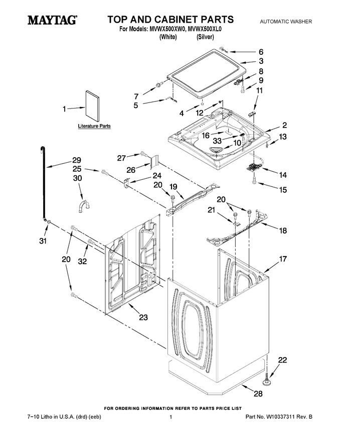 Diagram for MVWX500XW0