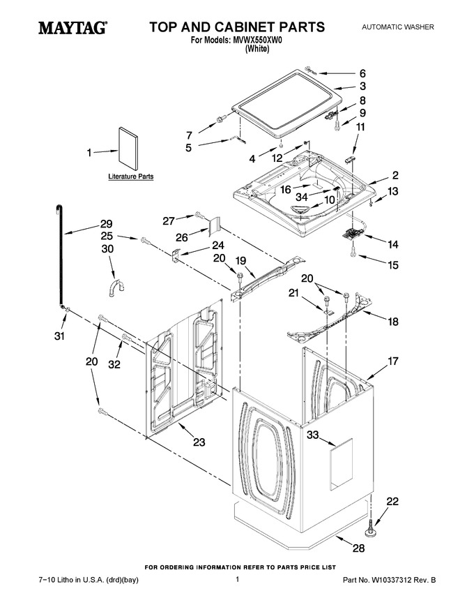 Diagram for MVWX550XW0