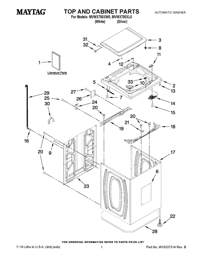 Diagram for MVWX700XW0