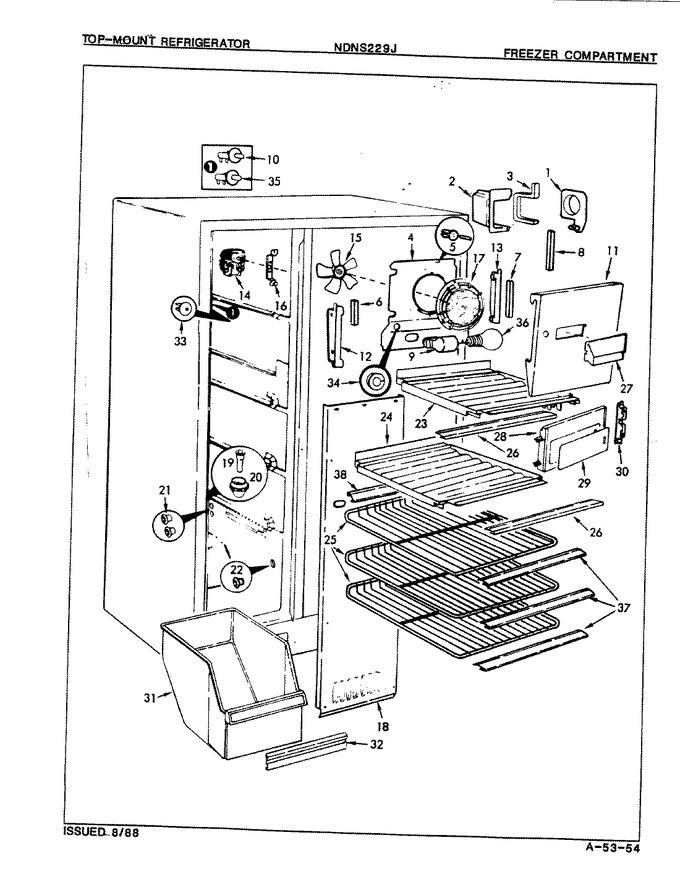 Diagram for NDNS229JA (BOM: 8L38A)