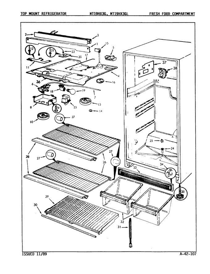 Diagram for NT19HX3GLA (BOM: 9D46A)