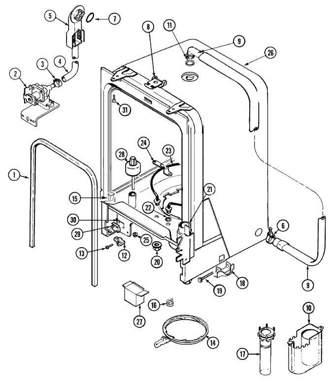 Diagram for PDC3600BWX