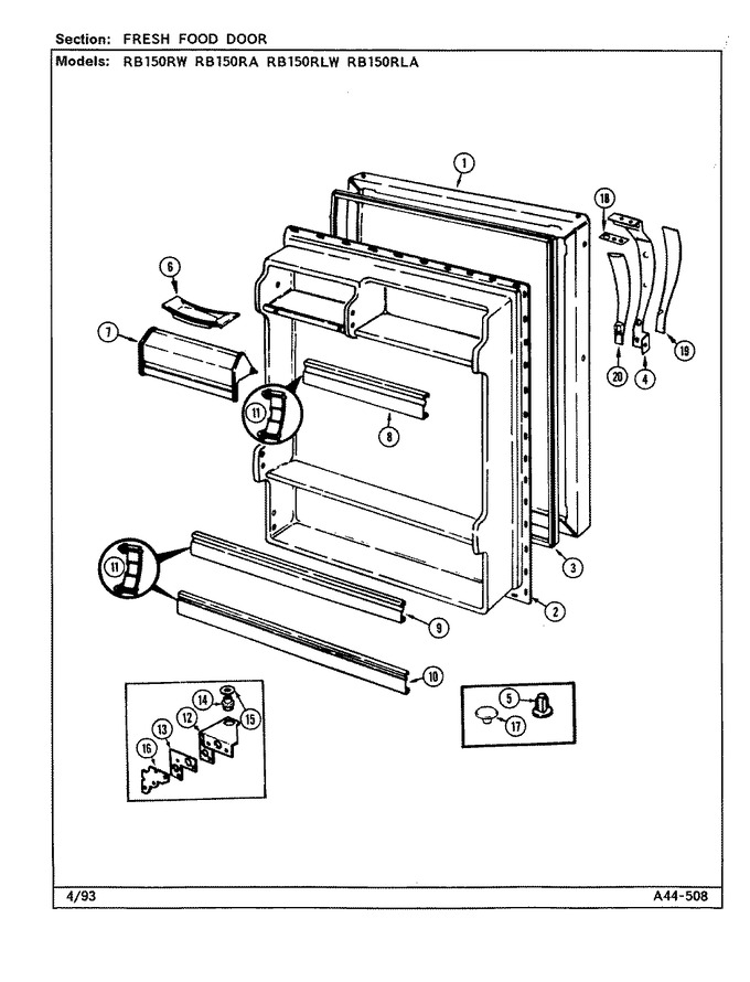 Diagram for RB150RA (BOM: DG16A)