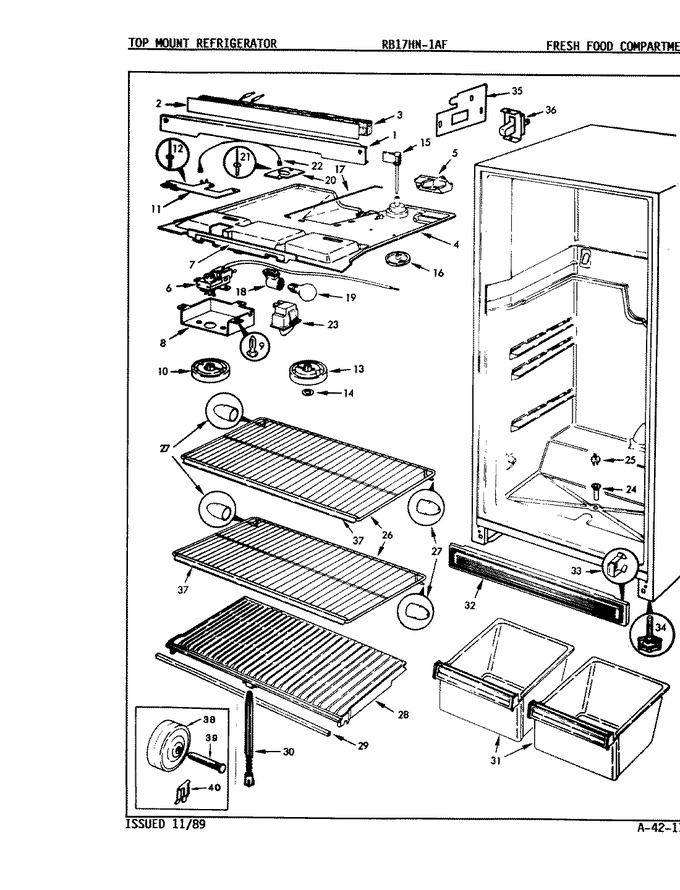 Diagram for RB17HA1AF (BOM: 9B51A)
